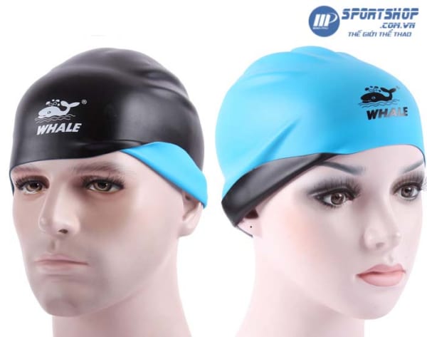 Mũ bơi 3D 2 mặt Whale CAP-1800